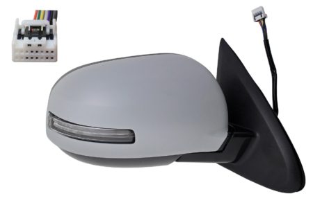 Espejo Retrovisor Completo Derecho Electrico Térmico (Para Pintar) Abatible Convexo (C/Intermitente) 9 Pines Mitsubishi Outlander (2018.01->)