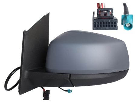 Espejo Retrovisor Completo Izquierdo Electrico (Para Pintar) Térmico C/Antena Convexo 5+1 Pines Volkswagen Caddy V (2020.09->)