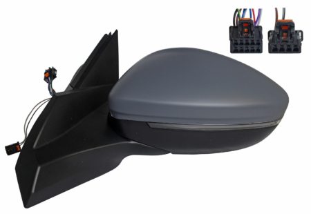 Espejo Retrovisor Completo Izquierdo Electrico (Para Pintar) Abatible Térmico (C/Intermitente) (C/Luz de Cortesía) (C/Angulo Muerto) 10+2 Pines Peugeot 2008 (2019.08->)