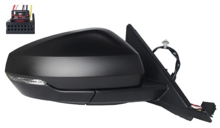 Espejo Retrovisor Completo Derecho Electrico (Para Pintar) Convexo Térmico (C/Intermitente) 6 Pines Audi A1 (2018.07->)