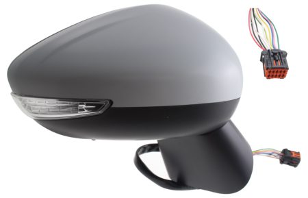 Espejo Retrovisor Completo Derecho Electrico Térmico (Para Pintar) (C/Intermitente) Convexo Sens 8 Pines Citroen C3 Aircross (2017.06->)