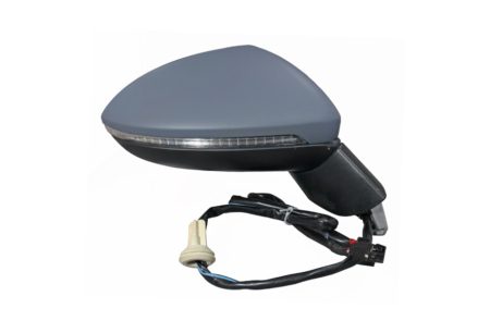 Espejo Retrovisor Completo Derecho Electrico (Para Pintar) Convexo Térmico Abatible (C/Intermitente) 10 Pines Volkswagen Golf VII Sw (2014->)