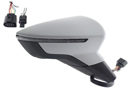 Espejo Retrovisor Completo Derecho Electrico Térmico Abatible (Para Pintar) (C/Intermitente) Convexo (C/Angulo Muerto) 8+2 Pines Seat Ibiza V/Arona (2017.01->)