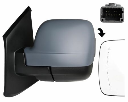 Espejo Retrovisor Completo Izquierdo Electrico Térmico (C/Intermitente) Abatible (Para Pintar) Asferico (C/Angulo Muerto) 10 Pines Renault Trafic (2021.08->)