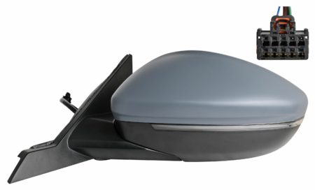 Espejo Retrovisor Completo Izquierdo Electrico (Para Pintar) (C/Intermitente) Convexo 5 Pines Fiat 600 (2023.07->)