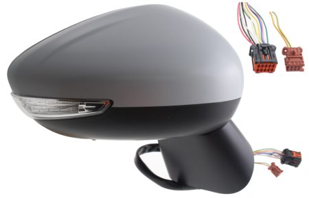 Espejo Retrovisor Completo Derecho Electrico Térmico (Para Pintar) Abatible (C/Intermitente) (C/Luz de Cortesía) Sens 10pi Citroen C3 Aircross (2017.06->)