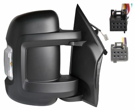 Espejo Retrovisor Completo Derecho Electrico Térmico Abatible (C/Intermitente Negro) Convexo 8+2 Pines Opel Movano C (2021.12->) (WY16W)