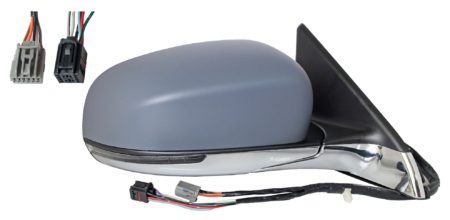 Espejo Retrovisor Completo Derecho Electrico Térmico Abatible Brazo Cromado (C/Intermitente) (C/Luz de Cortesía) Angulo/Mor Asferico 7+5 Pines Jeep Compass (2017.04->)