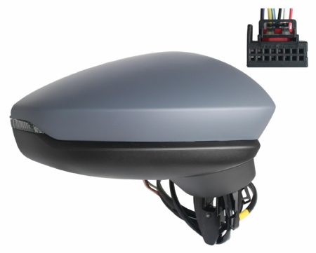 Espejo Retrovisor Completo Derecho Electrico Térmico (C/Intermitente) (Para Pintar) Convexo 6 Pines Audi A3 (2020.04->)