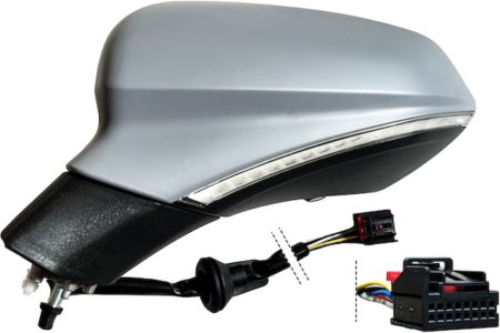 Espejo Retrovisor Completo Izquierdo Electrico Térmico (C/Intermitente) (C/Luz de Cortesía) Abatible (C/Memoria) Convexo 13 Pines Seat Leon (2019.11->)