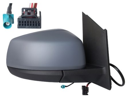 Espejo Retrovisor Completo Derecho Electrico (Para Pintar) Térmico C/Antena Convexo 5+1 Pines Volkswagen Caddy V (2020.09->)