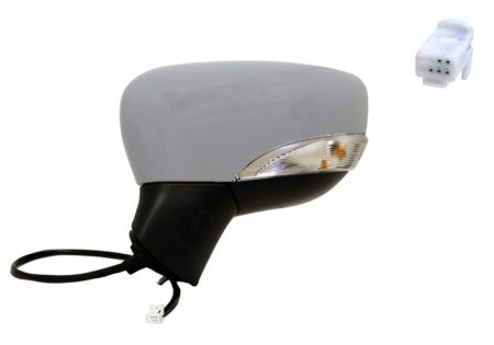 Espejo Retrovisor Completo Izquierdo Electrico (Para Pintar) Convexo (C/Intermitente) 5 Pines Nissan Micra K14 (2016.12->)