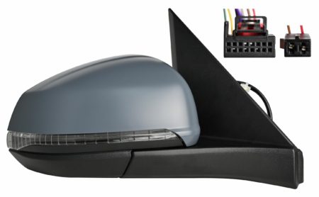 Espejo Retrovisor Completo Derecho Electrico Térmico Abatible (C/Intermitente) (Para Pintar) (C/Luz de Cortesía) Angulo/Mor Convexo 9+2 Pines Volkswagen Multivan T7 (2021.08->)