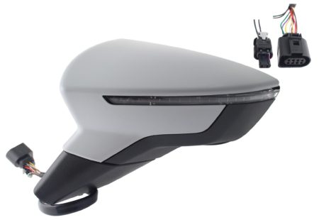 Espejo Retrovisor Completo Izquierdo Electrico Térmico Abatible (Para Pintar) (C/Intermitente) Convexo (C/Angulo Muerto) 8+2 Pines Seat Ibiza V/Arona (2017.01->)