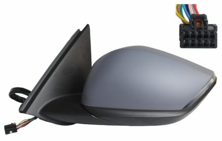 Espejo Retrovisor Completo Izquierdo Electrico Térmico Abatible (C/Intermitente) (C/Luz de Cortesía) Convexo (Para Pintar) 10 Pines Citroen C4 (2020.10->)