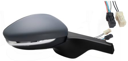 Espejo Retrovisor Completo Derecho Electrico (Para Pintar) Térmico (C/Intermitente) (C/Sensor) Convexo 8 Pines Citroen C3 (2016.09->)