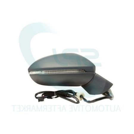 Espejo Retrovisor Completo Derecho Electrico (Para Pintar) Térmico Abatible (C/Memoria) (C/Intermitente) (C/Luz de Cortesía) (C/Angulo Muerto) Volkswagen Golf VII Sportsvan (2014->)