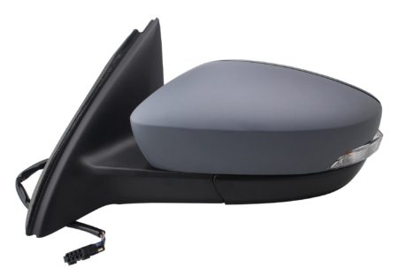 Espejo Retrovisor Completo Izquierdo Electrico (Para Pintar) Convexo (C/Intermitente) 6 Pines Skoda Rapid/Toledo (2016->)