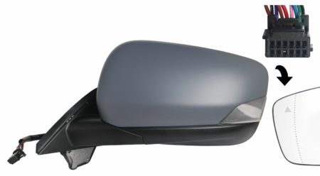 Espejo Retrovisor Completo E Electrico Termico (C/Intermitente) Asferico (Para Pintar) An/Mor 8 Pines Mercedes Citan/Kangoo/Townstar (2021->) (Van)