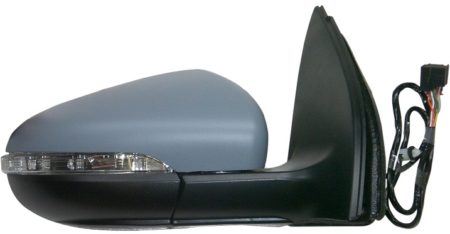 Espejo Retrovisor Completo Derecho Electrico (Para Pintar) Convexo Térmico Abatible (C/Memoria) (C/Intermitente) (C/Luz de Cortesía) 13 Pines Volkswagen Golf (2008->)