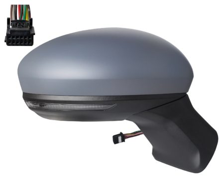 Espejo Retrovisor Completo Derecho Electrico Térmico Negro Asferico (C/Intermitente) (C/Sensor) 9 Pines Renault Captur (2019.12->)
