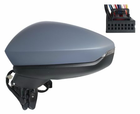 Espejo Retrovisor Completo Izquierdo Electrico Térmico (C/Intermitente) (C/Memoria) Abatible Electrochromo (Para Pintar) Asferico 14 Pines Audi A3 (2020.04->)