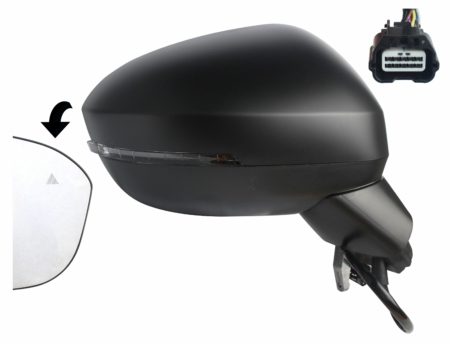 Espejo Retrovisor Completo Derecho Electrico Térmico (C/Intermitente) (Para Pintar) Abatible Convexo 8 Pines Nissan Juke (2019.08->)