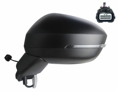 Espejo Retrovisor Completo Izquierdo Electrico (C/Intermitente) (Para Pintar) Convexo 5 Pines Nissan Juke (2019.08->)