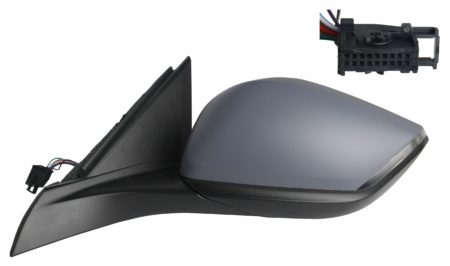 Espejo Retrovisor Completo Izquierdo Electrico Térmico Abatible (C/Intermitente) Convexo (Para Pintar) (C/Luz de Cortesía) 9 Pines Peugeot 308/Astra (2021.07->)