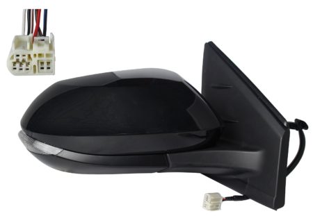 Espejo Retrovisor Completo Derecho Electrico (Para Pintar) Convexo Térmico (C/Intermitente) 6 Pines Toyota Yaris 5p (2020.02->)