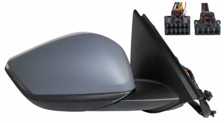 Espejo Retrovisor Completo Derecho Electrico Térmico Abatible (C/Intermitente) (C/Luz de Cortesía) Convexo (Para Pintar) (S/Temp) 10+2 Pines Citroen C4 (2020.10->)