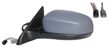 Espejo Retrovisor Completo Izquierdo Electrico Térmico (Para Pintar) (C/Intermitente) Asferico 4+3 Pines Jeep Compass (2017.04->)