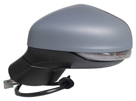 Espejo Retrovisor Completo Izquierdo Electrico (Para Pintar) Convexo Térmico (C/Intermitente) 6 Pines Ford Fiesta (2017->)