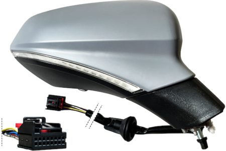 Espejo Retrovisor Completo Derecho Electrico Térmico (C/Intermitente) (C/Luz de Cortesía) Abatible (C/Memoria) Convexo 13 Pines Seat Leon (2019.11->)