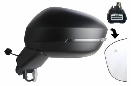 Espejo Retrovisor Completo Izquierdo Electrico Térmico (C/Intermitente) (Para Pintar) Abatible Convexo 8 Pines Nissan Juke (2019.08->)