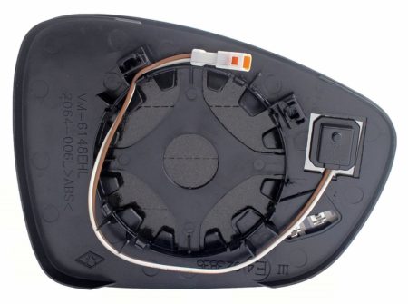 Cristal+Base Espejo Retrovisor Izquierdo Convexo Térmico (C/Angulo Muerto) Peugeot 508 (2014.07->)