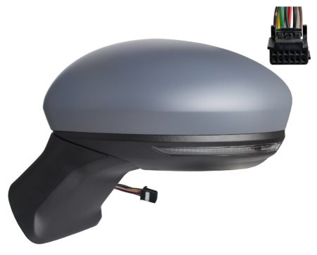 Espejo Retrovisor Completo Izquierdo Electrico Térmico (Para Pintar) Asferico (C/Intermitente) 7 Pines Renault Captur (2019.12->)
