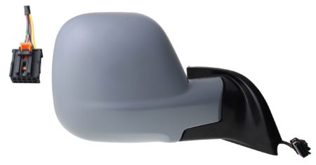 Espejo Retrovisor Completo Derecho Electrico Convexo Térmico (Para Pintar) (C/Sensor) 5+2 Pines Citroen Berli/Partner (2018.06->)