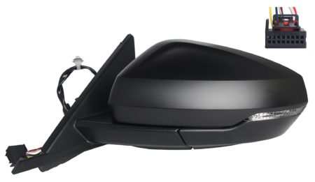 Espejo Retrovisor Completo Izquierdo Electrico (Para Pintar) Abatible Asferico Térmico (C/Intermitente) 8 Pines Audi A1 (2018.07->)