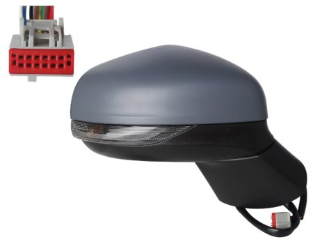 Espejo Retrovisor Completo Derecho Electrico Térmico (Para Pintar) Convexo (C/Intermitente) 6 Pines Ford Puma (2019.09->)