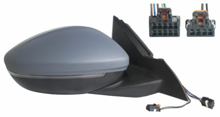 Espejo Retrovisor Completo Derecho Electrico Térmico (Para Pintar) (C/Intermitente) Convexo (C/Sensor) 8 Pines Opel Mokka/Mokka-e (2020.06->)