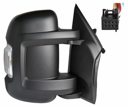 Espejo Retrovisor Completo Derecho Electrico Térmico (C/Intermitente Negro) Convexo 8 Pines Opel Movano C (2021.12->) (WY16W)