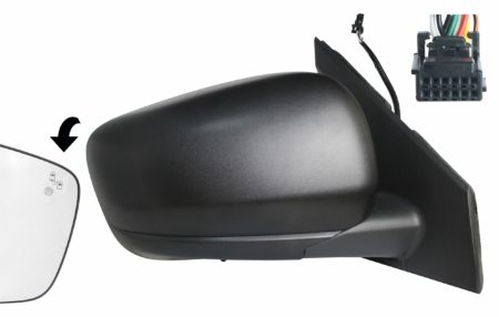 Espejo Retrovisor Completo Derecho Electrico Térmico Son/Temp Convexo Negro 7 Pines Renault Express (2021.05->) (Van)