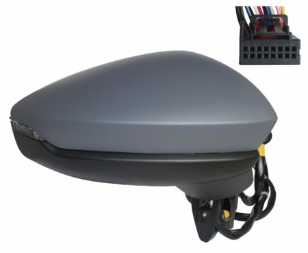 Espejo Retrovisor Completo Derecho Electrico Térmico (C/Intermitente) (C/Memoria) Abatible Electrochromo (Para Pintar) Convexo 14 Pines Audi A3 (2020.04->)