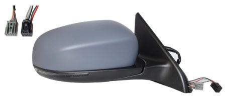 Espejo Retrovisor Completo Derecho Electrico Térmico (Para Pintar) Abatible (C/Intermitente) (C/Luz de Cortesía) Angulo/Mor Asferico 7+5 Pines Jeep Compass (2017.04->)