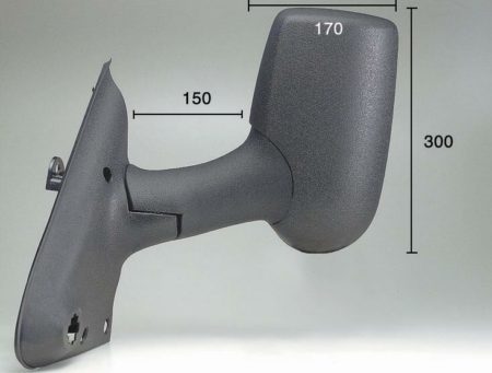 Espejo Retrovisor Completo Izquierdo Manual (Brazo Largo) Ford Transit (2000->)