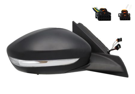 Espejo Retrovisor Completo Derecho Electrico (Para Pintar) (C/Intermitente) Wy5w Convexo (C/Sensor) Temp 8 Pines Peugeot 208/Corsa (2019.11->)