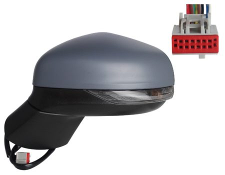 Espejo Retrovisor Completo Izquierdo Electrico Térmico (Para Pintar) Convexo (C/Intermitente) 6 Pines Ford Puma (2019.09->)