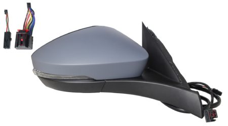 Espejo Retrovisor Completo Derecho Electrico Térmico (Para Pintar) (C/Intermitente) Convexo 6 Pines Volkswagen T-roc (2017.07->)