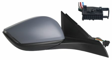 Espejo Retrovisor Completo Derecho Electrico Térmico Abatible (C/Intermitente) Convexo (Para Pintar) (S/Temp) (C/Luz de Cortesía) 11 Pines Peugeot 308/Astra (2021.07->)